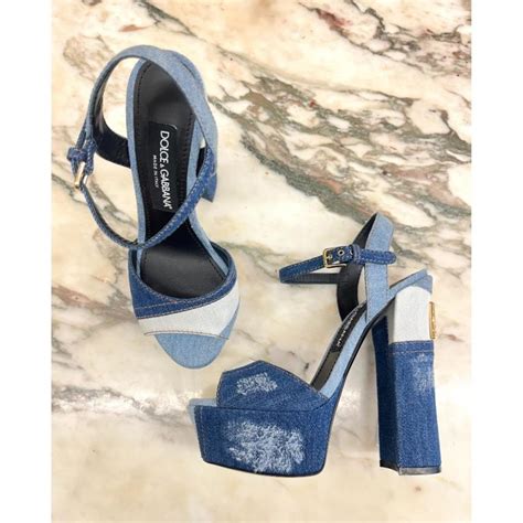 dolce gabbana heels blue|Dolce & Gabbana platform heels.